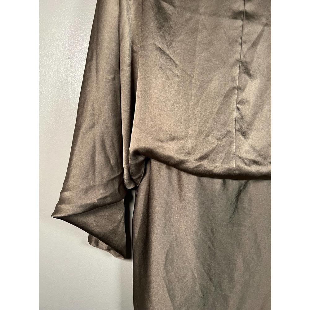 Alexander Wang Satin Charmeuse Batwing Halter Dress $1600 size 6 - Picture 6 of 12